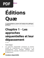 La Santé Globale Au Prisme de L'analyse Des Politiques Publiques - Chapitre 1 - Les Approches Séquentielles Et Leur Dépassement - Éditions Quæ