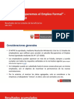 Reporte - Implementación Del Subsidio Recuperemos El Empleo Formal (6to Listado)