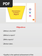 Occurrence Variance Report