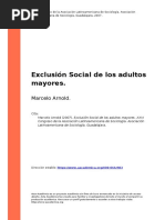 Exclusion Social de Los Adultos Mayores