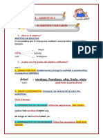 El Adjetivo Calificativo-Explicación