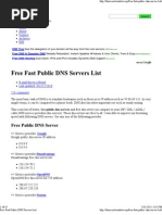 Free Fast Public DNS Servers List