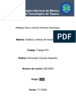 Trabajo #10 Analisis de Mecanismos