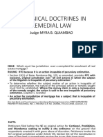 Canonical Doctrines in Remedial Law