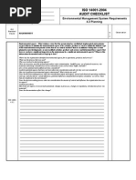 Iso 14001 Checklist Sample