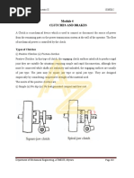 Clutches and Brakes: Department of Mechanical Engineering, ATMECE, Mysuru