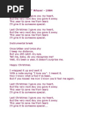 Last Christmas Lyrics