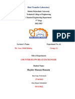 COUNTER FLOW HEAT EXCHANGE (Heat Transfer)