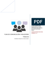 Plan de Comunicación y Relaciones Publicas