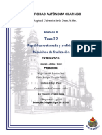 Tarea 2.2 Repùblica Restaurada y Porfiriato