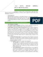 Tema 1. La Alta Edad Media. Periodización y Cronología