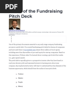 The Art of The Fundraising Pitch Deck