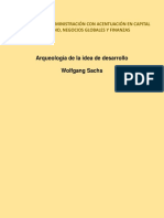 Arqueología de La Idea de Desarrollo Wolfgang Sachs