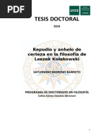 Tesis Doctoral - Repudio y Anhelo de Certeza en La Filosofía de Kolakowski