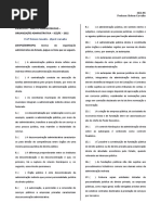 Exercícios - Direito Administrativo - See - Pe - Egf - Julho - 2022 - Organização Administrativa