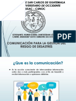 Comunicacion para La Gestion de Riesgo