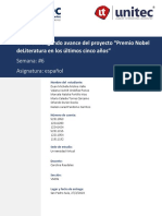 Tarea 6.2. Segundo Avance de Proyecto Premio Nobel de Literatura en Los Últimos Cinco Años