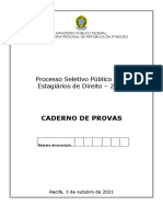 Caderno de Provas MPF 2021