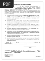 DOLE - Affidavit of Undertaking TEMPLATE