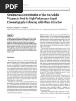 Fat Soluble Vitamins - HPLC