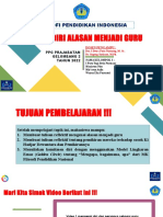 K1 - PPT - Refleksi Diri Alasan Menjadi Guru