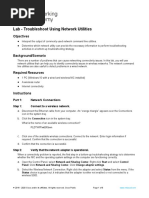 Joshua Castromayor - 20.3.12 Lab - Troubleshoot Using Network Utilities