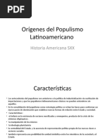 Orígenes Del Populismo Latinoamericano