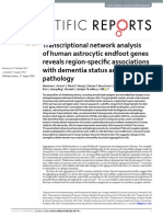 Transcriptional Network Analysis of Human Astrocytic Endfoot Genes Reveals Region-Specific Associations With Dementia Status and Tau Pathology