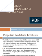 Pendidikan Kesehatan Dalam Masyarakat