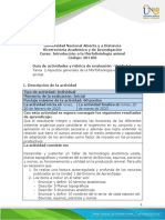 Guía de Actividades y Rúbrica de Evaluación - Unidad 1 - Tarea 2 - Aspectos Generales de La Morfofisiología en Producción Animal