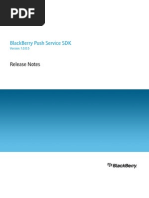 Blackberry Push Service SDK: Release Notes