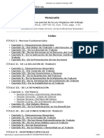 Venezuela. Ley Orgánica Del Trabajo, 1997