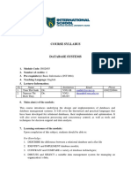 INS2055 - Database Systems 4 Credits - Syllabus