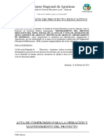 Actas de Compromiso de Operación y Mantenimiento