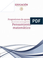 Progresiones de Aprendizaje Pensamiento Matematico