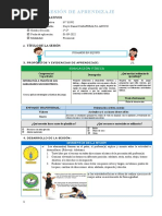 Sesión de Aprendizaje 1 Setiembre - 1º-2º