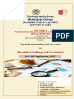 Research Methodology and Data Analysis Sep 2022