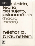 Braunstein Nestor Psiquiatria Teoria Del Sujeto Psicoanalisis Hacia Lacan