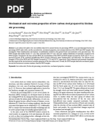 Mechanical and Corrosion Properties of Low-Carbon Steel Prepared by Friction Stir Processing