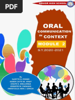 Module 2 Oral Communication