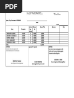 Daily Wage Payroll Vawc