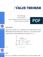 Mean Value Theorem