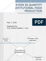 Sanitation in Quantity and Institutional Food