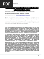 Ruido Como Superar El Alto Costo Oculto de La Toma de Decisiones Incoherente Daniel Kahneman