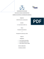 Presupuesto de Producción y Presupuesto de Cuentas Por Cobrar T7