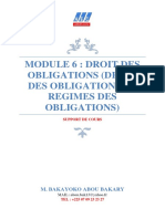 Cours de Droit Des Obligations Et Regime Des Obligations