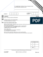 University of Cambridge International Examinations General Certificate of Education Advanced Level