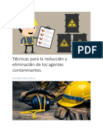 Técnicas para La Reducción y Eliminación de Los Agentes Contaminantes.