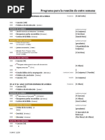 Programa para La Reunión de Entre Semana: (Umpechico # 13623) (4 Al 10 de Julio) - Lectura Semanal de La Biblia