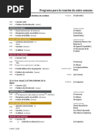 Programa para La Reunión de Entre Semana: (Umpechico # 13623) (6 Al 12 de Junio) - Lectura Semanal de La Biblia